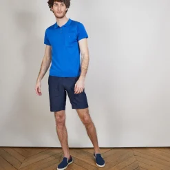 Montagut Polos Et T-Shirts-Polo Fil Lumière poche avant - Blaze 06-Bleu moyen