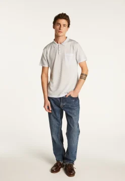 Montagut Polos Et T-Shirts-Polo fines rayures Fil Lumière - Basso 11-Gris clair