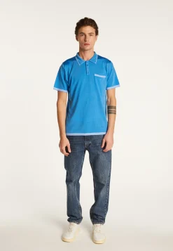 Montagut Polos Et T-Shirts-Polo fines rayures Fil Lumière - Basso 48-Bleu roi