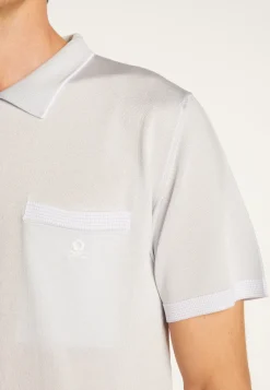 Montagut Polos Et T-Shirts-Polo fines rayures Fil Lumière - Basso 11-Gris clair