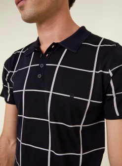 Montagut Chemises-Polo homme carreaux Fil Lumière - Marin 05-Bleu marine