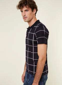Montagut Chemises-Polo homme carreaux Fil Lumière - Marin 05-Bleu marine