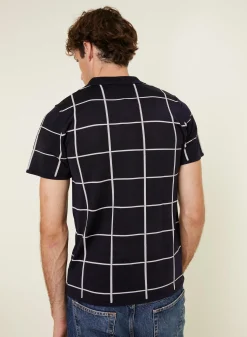 Montagut Chemises-Polo homme carreaux Fil Lumière - Marin 05-Bleu marine
