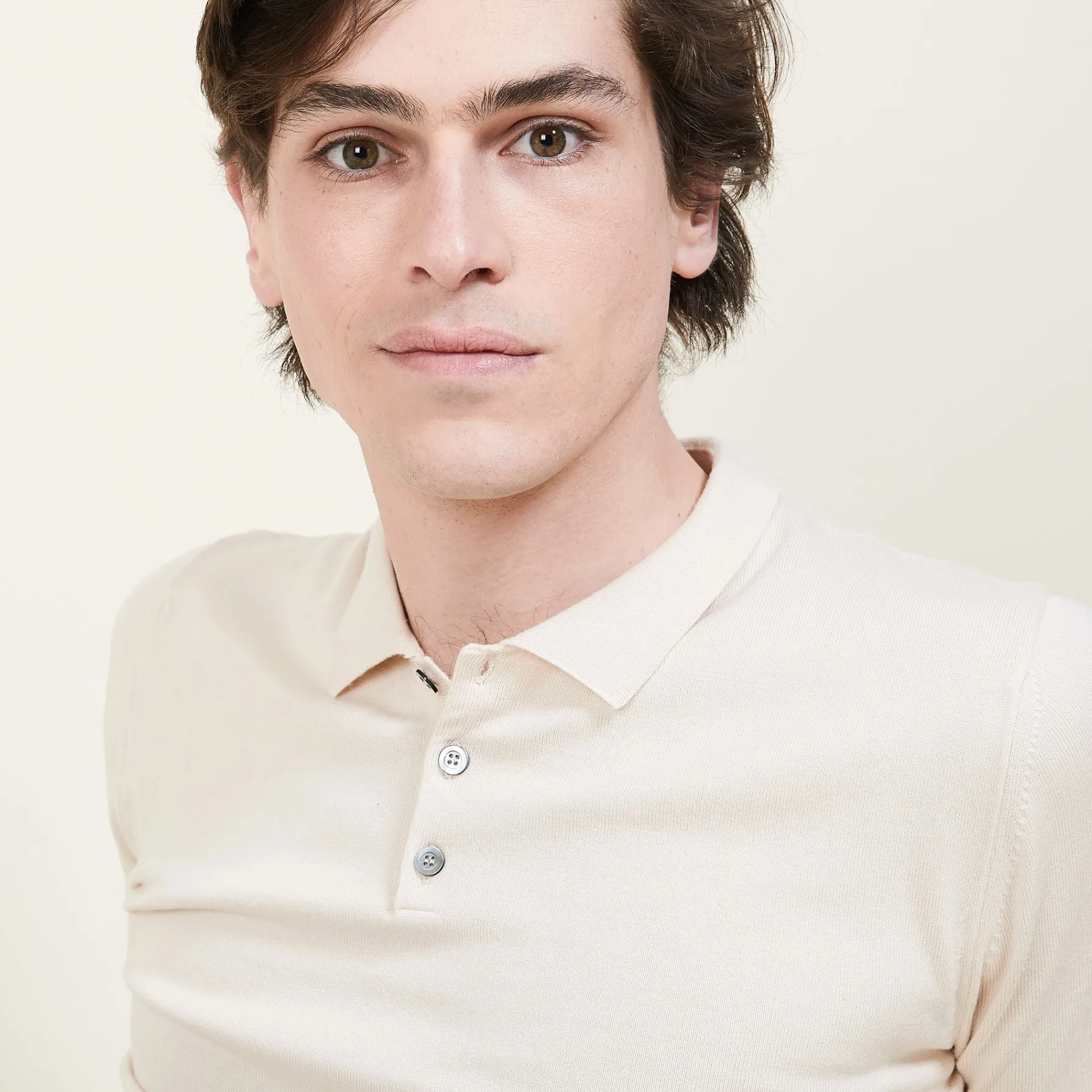 Montagut Polos Et T-Shirts-Polo homme en coton - Bora 12-Beige clair