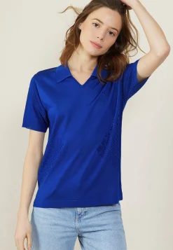 Montagut Polos Et T-Shirts-Polo manches courtes à motifs - Angie 75-Bleu nuit