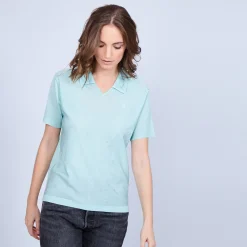 Montagut Chemisiers Et Polos-Polo manches courtes en Fil Lumière - Marjorie 23-Vert clair