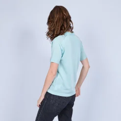 Montagut Chemisiers Et Polos-Polo manches courtes en Fil Lumière - Marjorie 23-Vert clair