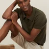 Montagut Polos Et T-Shirts-Polo uni en coton sec - Bank 83-Kaki
