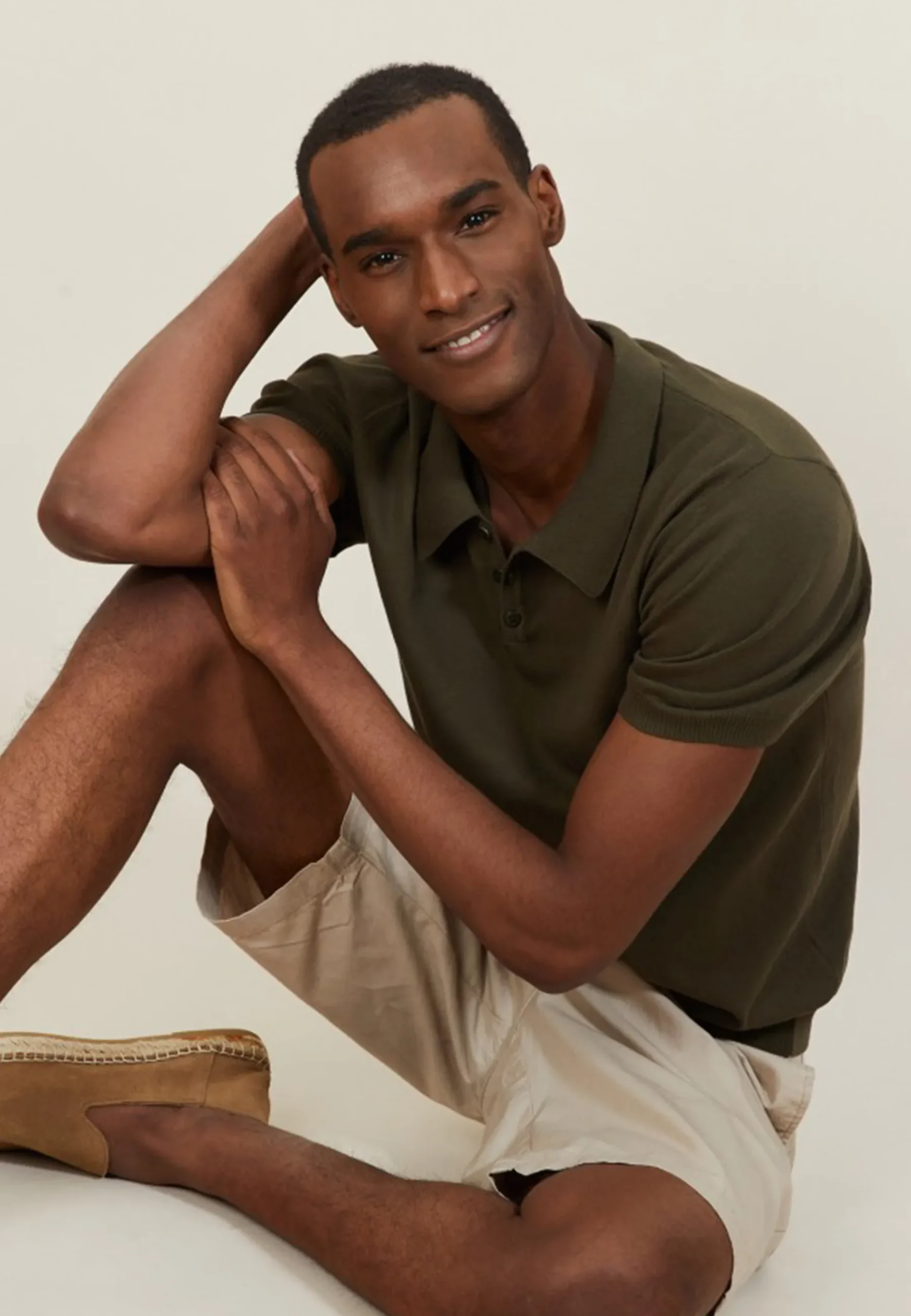 Montagut Polos Et T-Shirts-Polo uni en coton sec - Bank 83-Kaki