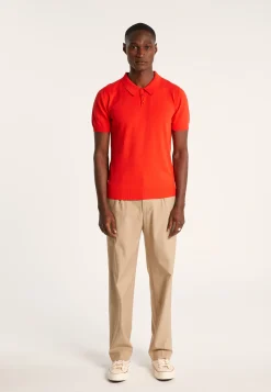 Montagut Polos Et T-Shirts-Polo uni en coton sec - Bank 52-Rouge