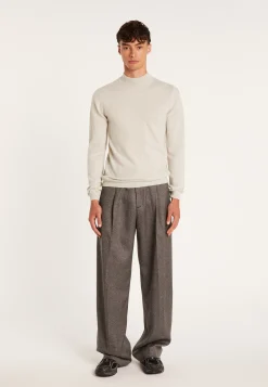 Montagut Pulls-Pull à col montant en cachemire - Balzan 11-Gris clair