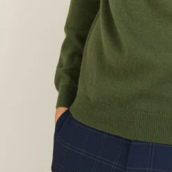 Montagut Pulls-Pull à col montant en cachemire - Balzan 83-Kaki