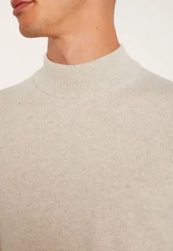 Montagut Pulls-Pull à col montant en cachemire - Balzan 11-Gris clair