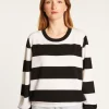 Montagut Pulls-Pull à rayures en cachemire - Rosie 01-Noir