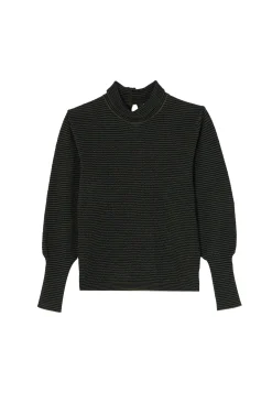 Montagut Pulls-Pull à rayures en laine mérinos - Coco 83-Kaki