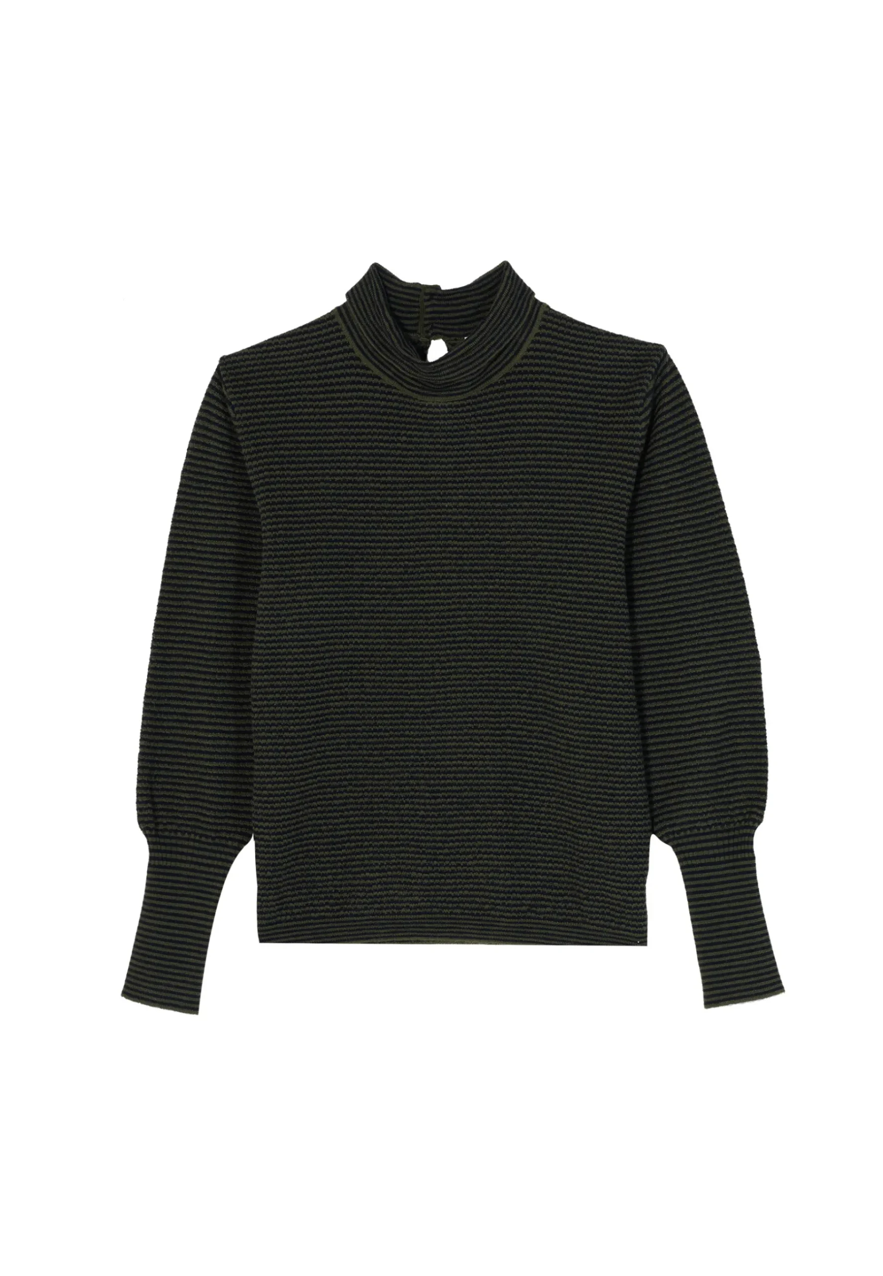 Montagut Pulls-Pull à rayures en laine mérinos - Coco 83-Kaki