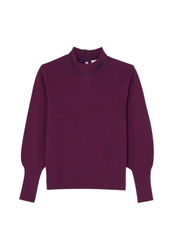 Montagut Pulls-Pull à rayures en laine mérinos - Coco 17-Violet