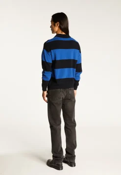 Montagut Pulls-Pull à rayures laine et cachemire - Sean 05-Bleu marine