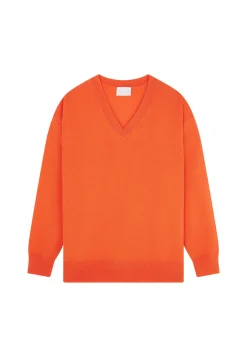 Montagut Les Incontournables-Pull ample à fentes en cachemire - Alienor 15-Orange