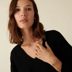 Montagut Les Incontournables-Pull ample à fentes en cachemire mélangé - Darius 09-Gris moyen