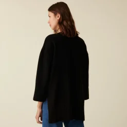 Montagut Les Incontournables-Pull ample à fentes en cachemire mélangé - Darius 09-Gris moyen