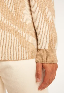 Montagut Pulls-Pull ample à jeu de maille laine et cachemire - Tanguy 88-Camel
