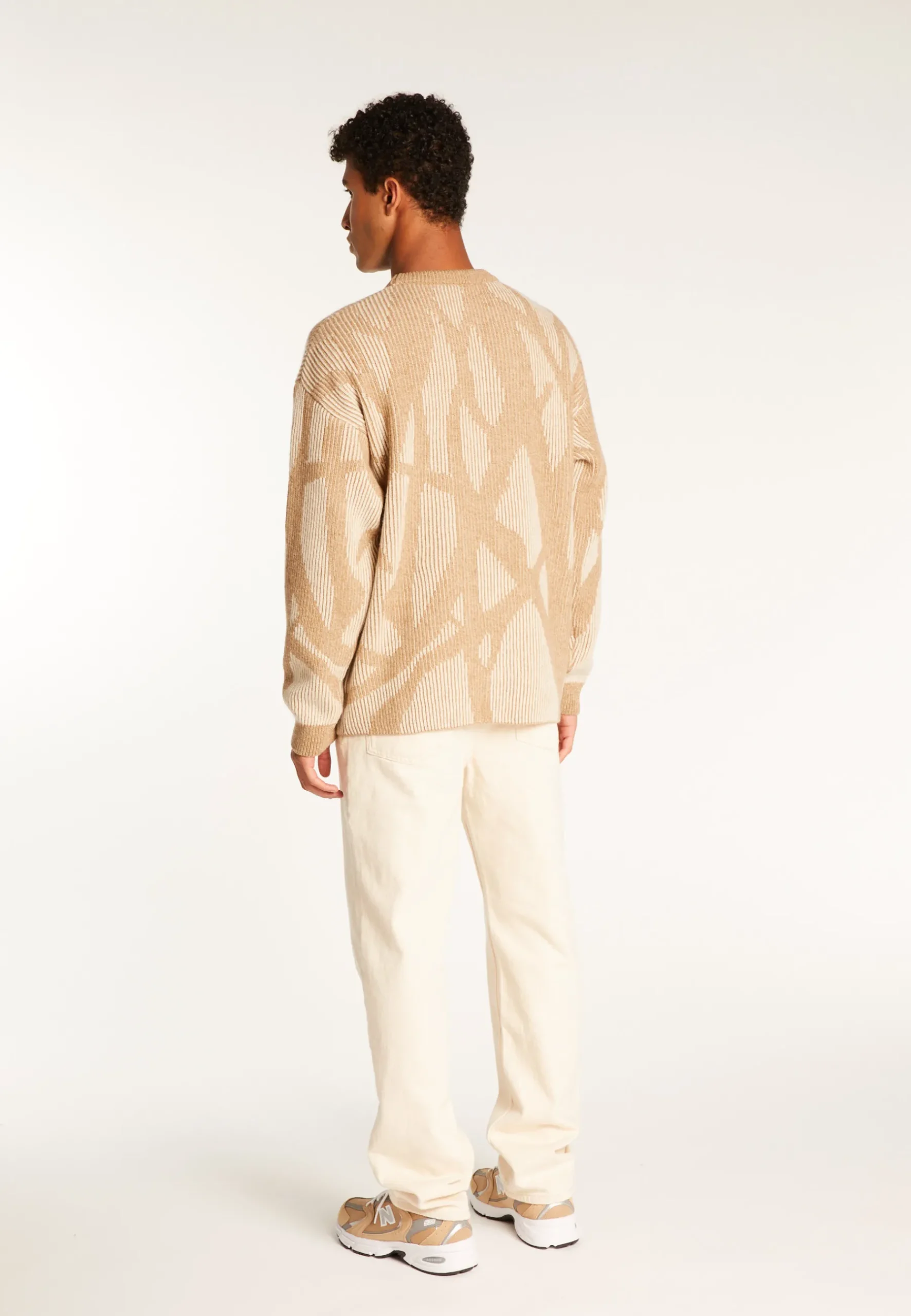 Montagut Pulls-Pull ample à jeu de maille laine et cachemire - Tanguy 88-Camel