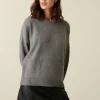 Montagut Les Incontournables-Pull ample à poches en cachemire mélangé - Davina 09-Gris moyen