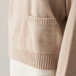 Montagut Pulls | Les Incontournables-Pull ample à poches en cachemire mélangé - Davina 82-Ecru