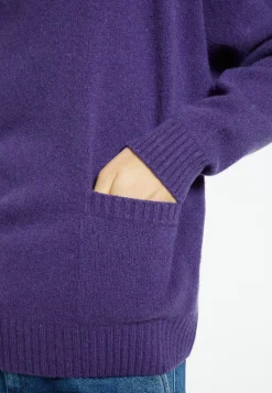 Montagut Les Incontournables-Pull ample cachemire et laine - Davina 17-Violet
