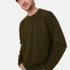 Montagut Pulls-Pull ample col rond en laine mérinos - Felix 83-Kaki