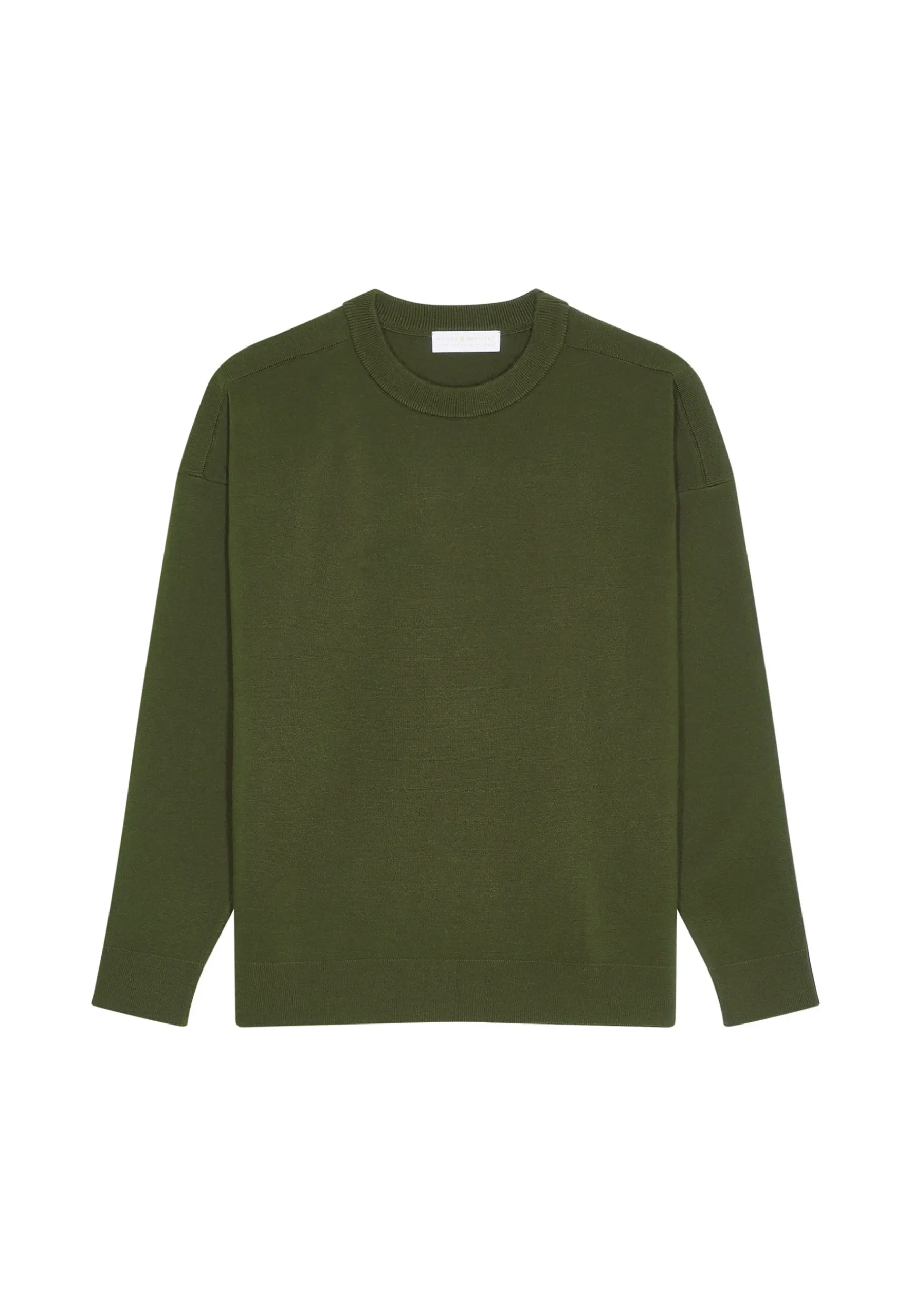 Montagut Pulls-Pull ample col rond en laine mérinos - Felix 83-Kaki