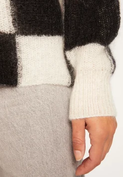 Montagut Pulls-Pull ample col rond en mohair - Rozana 01-Noir