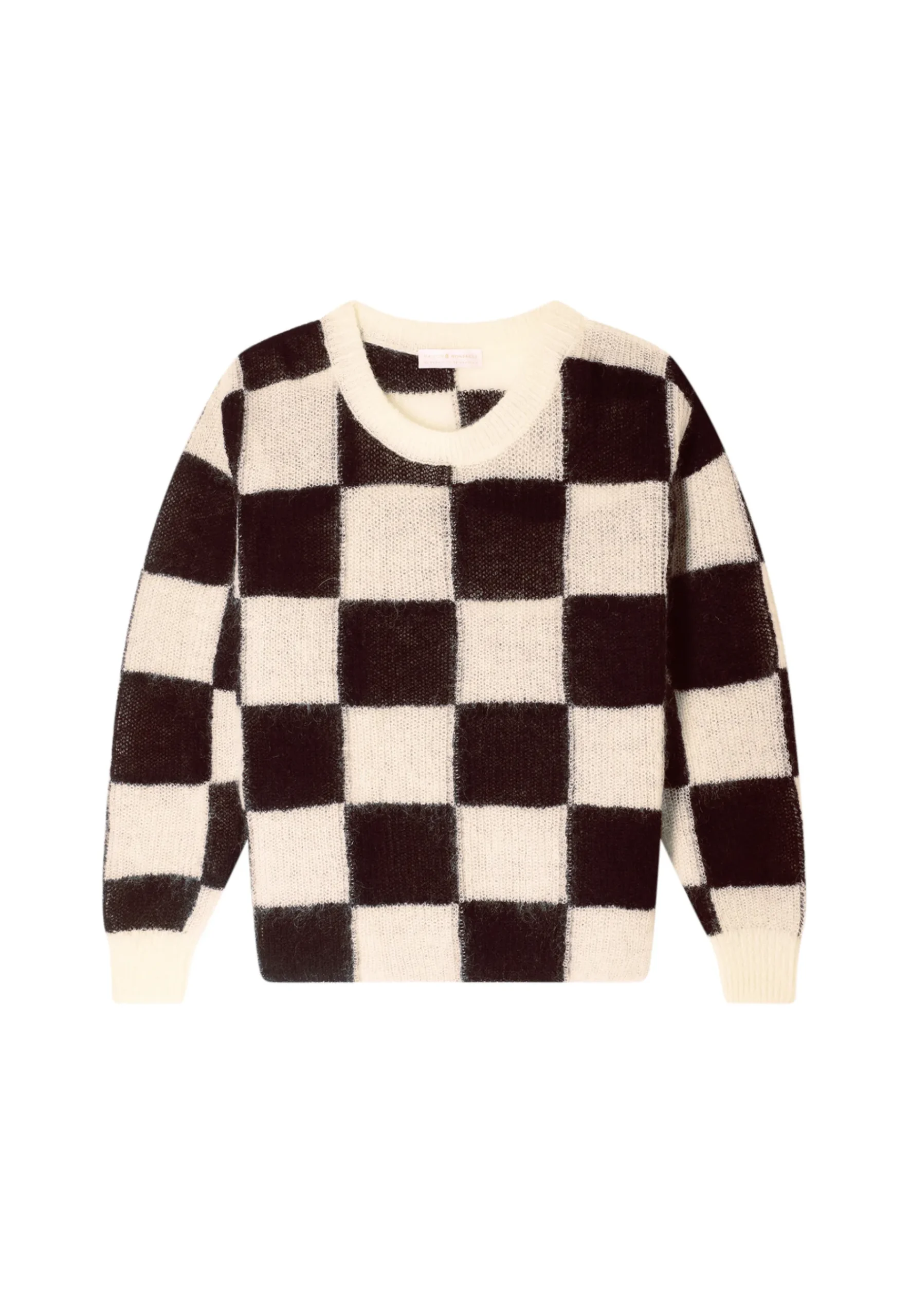 Montagut Pulls-Pull ample col rond en mohair - Rozana 01-Noir