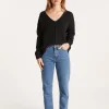Montagut Pulls-Pull ample coton et lin - Nathalie 05-Bleu marine