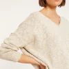 Montagut Pulls-Pull ample coton et lin - Nathalie 82-Ecru