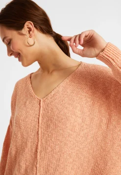 Montagut Pulls-Pull ample coton et lin - Nathalie 24-Rose clair