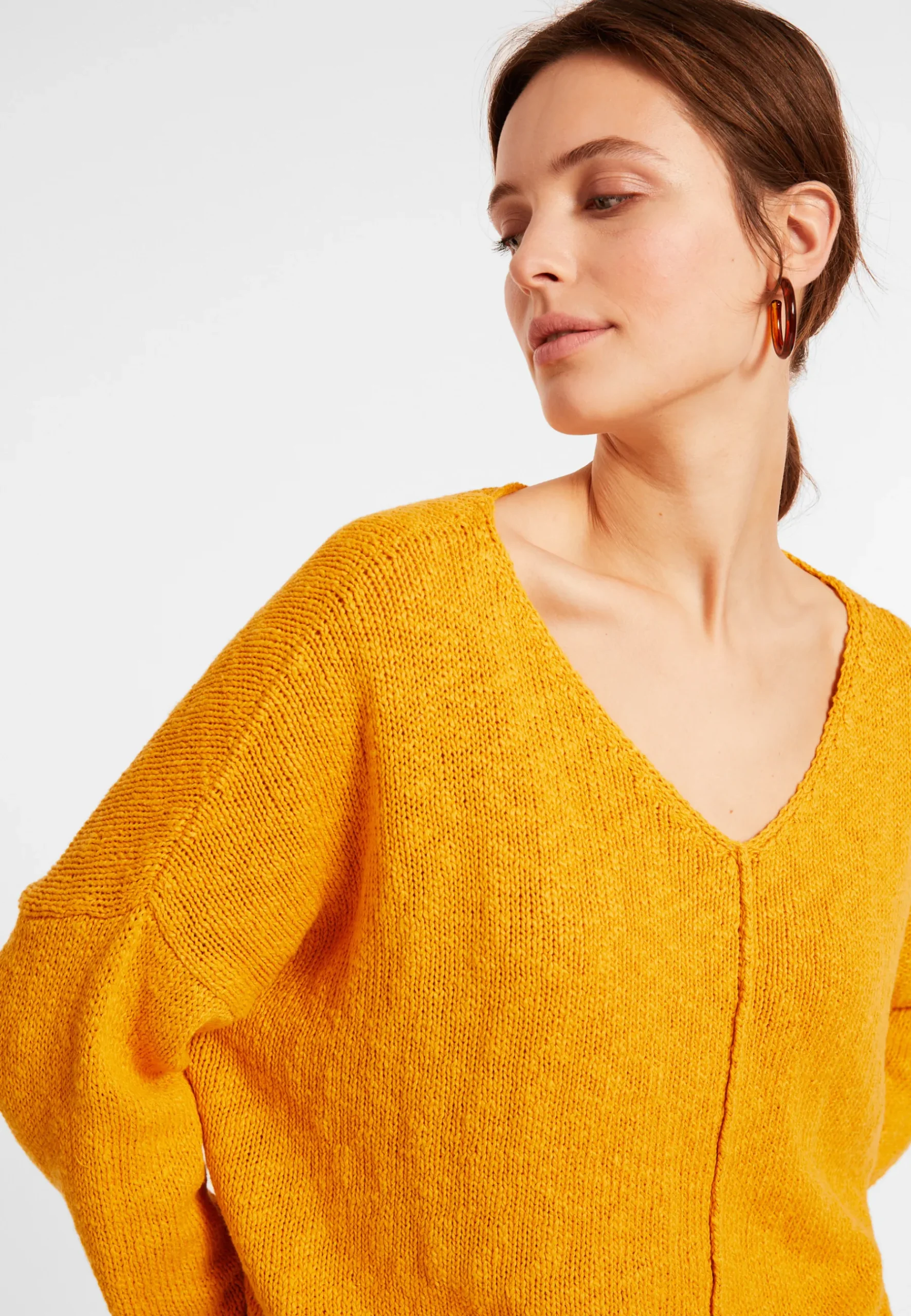 Montagut Pulls-Pull ample coton et lin - Nathalie 08-Jaune