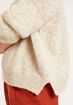 Montagut Pulls-Pull ample coton et lin - Nathalie 82-Ecru