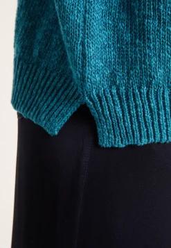 Montagut Pulls-Pull ample coton et lin - Nathalie 49-Turquoise
