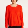 Montagut Les Incontournables-Pull ample en cachemire boutons épaule - Brook 15-Orange