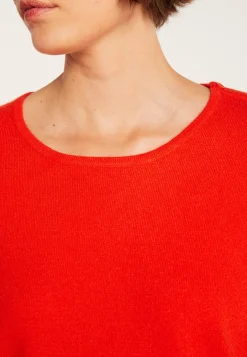 Montagut Les Incontournables-Pull ample en cachemire boutons épaule - Brook 15-Orange