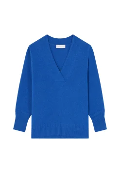 Montagut Pulls-Pull ample en cachemire et laine - Chloé 48-Bleu roi
