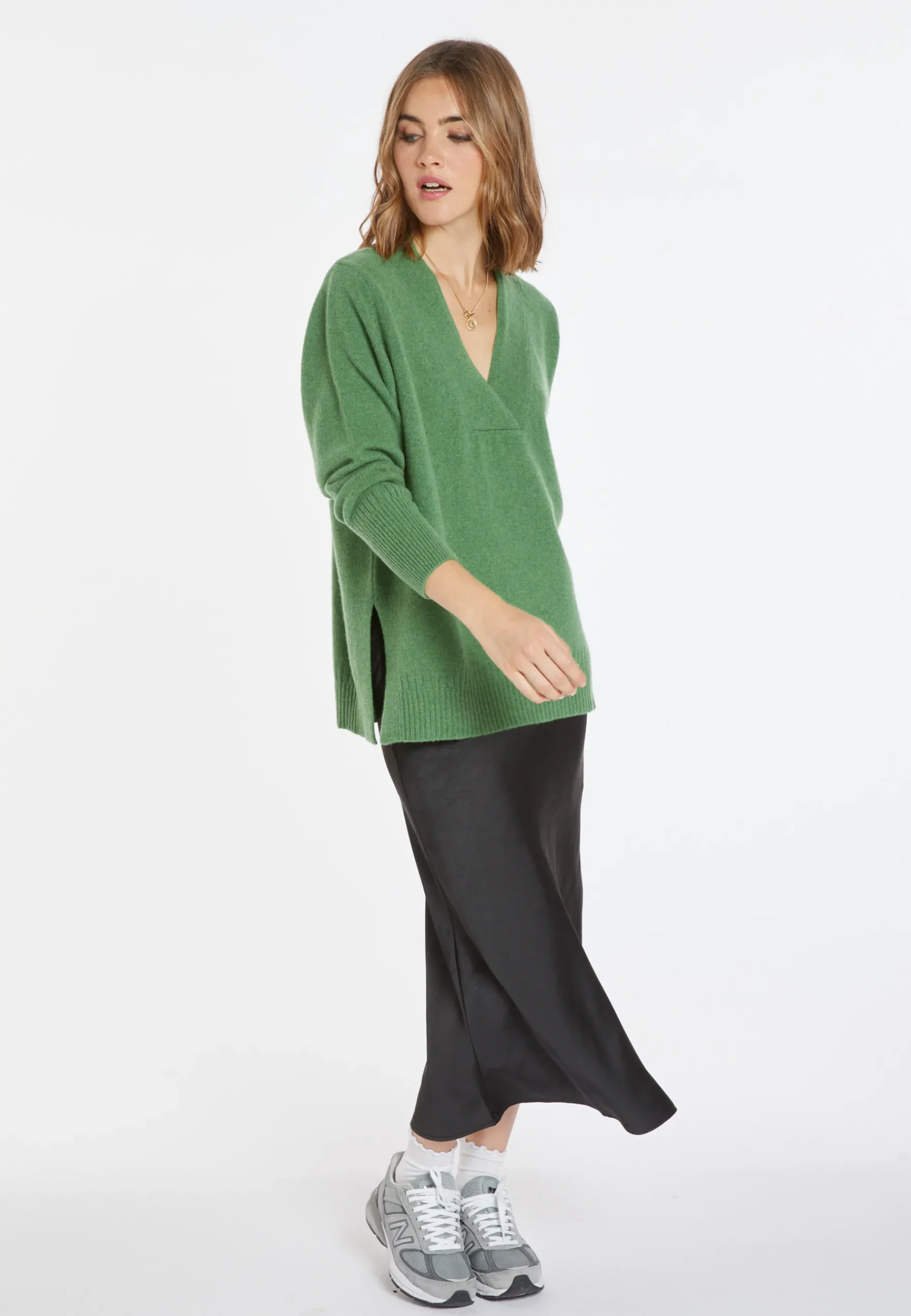 Montagut Pulls-Pull ample en cachemire et laine - Chloé 22-Vert moyen