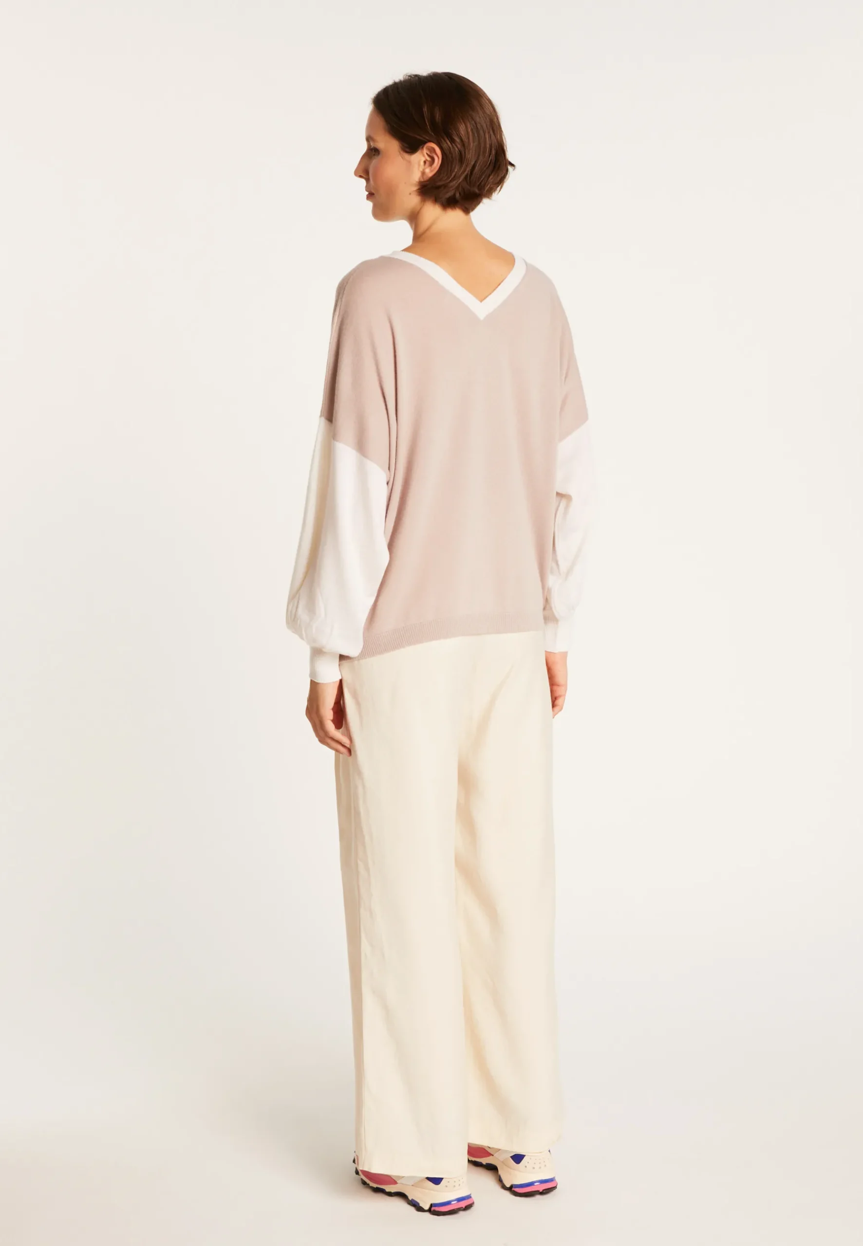 Montagut Pulls-Pull ample en cachemire light - Maya 13-Beige moyen