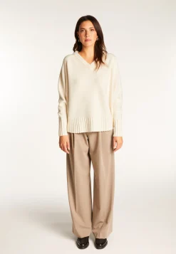 Montagut Pulls-Pull ample en laine - Vivienne 82-Ecru