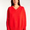 Montagut Pulls-Pull ample en laine - Vivienne 52-Rouge