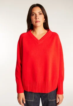 Montagut Pulls-Pull ample en laine - Vivienne 52-Rouge