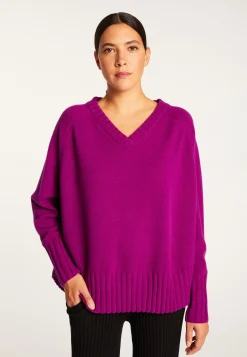 Montagut Pulls-Pull ample en laine - Vivienne 17-Violet