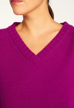 Montagut Pulls-Pull ample en laine - Vivienne 17-Violet